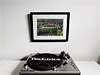 Classic Mounted and Framed Fine Art Print showing Aerial Photograph of Wrexham - Racecourse Ground