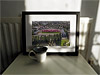 Classic Mounted and Framed Fine Art Print showing Aerial Photograph of Wrexham - Racecourse Ground