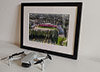 Classic Mounted and Framed Fine Art Print showing Aerial Photograph of Wrexham - Racecourse Ground