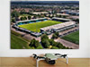 Fine Art Poster showing Aerial Photograph of Yeovil Town - Huish Park