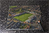 Rectangular glass cuttingboard showing Aerial Photograph of York City - Bootham Crescent