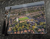 Wooden cork placemat showing Aerial Photograph of York City - Bootham Crescent