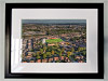 Classic Mounted and Framed Fine Art Print showing Aerial Photograph of York City - Bootham Crescent