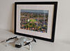 Classic Mounted and Framed Fine Art Print showing Aerial Photograph of York City - Bootham Crescent