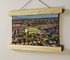 22.5cm / 8.9"  poster hanger with 6x8" landscape print showing Aerial Photograph of York City - Bootham Crescent