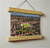 22.5cm / 8.9"  poster hanger with 6x8" landscape print showing Aerial Photograph of York City - Bootham Crescent
