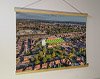 A 62cm / 24.4" poster hanger with 18x24" landscape print showing Aerial Photograph of York City - Bootham Crescent